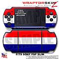 Red, White and Blue WraptorSkinz � Decal Style Skin fits Sony PSP Slim (PSP 2000)