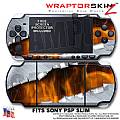 Ripped Metal Fire WraptorSkinz � Decal Style Skin fits Sony PSP Slim (PSP 2000)