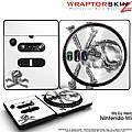 DJ Hero Skin Chrome Skulls on White fits Nintendo Wii DJ Heros