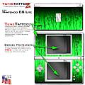 Nintendo DS Lite Skin Fire Green on Black WraptorSkinz Kit by TuneTattooz