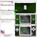 Nintendo DS Lite Skin Carbon Fiber Green and Chrome WraptorSkinz Skin Kit by TuneTattooz