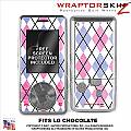 LG Chocolate Skin Argyle Blue and Pink WraptorSkinz Kit by TuneTattooz