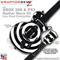 Bullseye Black and White WraptorSkinz � Skin fits XBOX 360 & PS3 Guitar Hero III Les Paul Controller (GUITAR NOT INCLUDED)