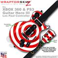 Bullseye Red on White WraptorSkinz � Skin fits XBOX 360 & PS3 Guitar Hero III Les Paul Controller (GUITAR NOT INCLUDED)