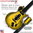 Colorburst Yellow WraptorSkinz � Skin fits XBOX 360 & PS3 Guitar Hero III Les Paul Controller (GUITAR NOT INCLUDED)