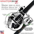 Big Kiss Lips Black on White WraptorSkinz � Skin fits XBOX 360 & PS3 Guitar Hero III Les Paul Controller (GUITAR NOT INCLUDED)