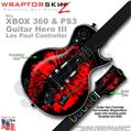 Big Kiss Lips Red on Black WraptorSkinz � Skin fits XBOX 360 & PS3 Guitar Hero III Les Paul Controller (GUITAR NOT INCLUDED)