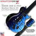 Fire Blue WraptorSkinz � Skin fits XBOX 360 & PS3 Guitar Hero III Les Paul Controller (GUITAR NOT INCLUDED)