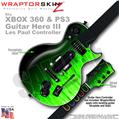 Fire Green WraptorSkinz � Skin fits XBOX 360 & PS3 Guitar Hero III Les Paul Controller (GUITAR NOT INCLUDED)