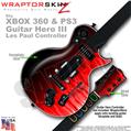 Fire Red WraptorSkinz � Skin fits XBOX 360 & PS3 Guitar Hero III Les Paul Controller (GUITAR NOT INCLUDED)