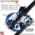 Radioactive Blue WraptorSkinz � Skin fits XBOX 360 & PS3 Guitar Hero III Les Paul Controller (GUITAR NOT INCLUDED)