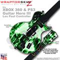 Radioactive Green WraptorSkinz � Skin fits XBOX 360 & PS3 Guitar Hero III Les Paul Controller (GUITAR NOT INCLUDED)