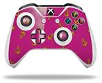 WraptorSkinz Decal Skin Wrap Set works with 2016 and newer XBOX One S / X Controller Anchors Away Fuschia Hot Pink (CONTROLLER NOT INCLUDED)