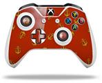 WraptorSkinz Decal Skin Wrap Set works with 2016 and newer XBOX One S / X Controller Anchors Away Red Dark (CONTROLLER NOT INCLUDED)