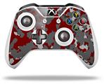 WraptorSkinz Decal Skin Wrap Set works with 2016 and newer XBOX One S / X Controller WraptorCamo Old School Camouflage Camo Red Dark (CONTROLLER NOT INCLUDED)