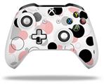 WraptorSkinz Decal Skin Wrap Set works with 2016 and newer XBOX One S / X Controller Lots of Dots Pink on White (CONTROLLER NOT INCLUDED)