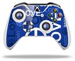 WraptorSkinz Decal Skin Wrap Set works with 2016 and newer XBOX One S / X Controller Love and Peace Blue (CONTROLLER NOT INCLUDED)
