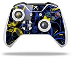 WraptorSkinz Decal Skin Wrap Set works with 2016 and newer XBOX One S / X Controller Twisted Garden Blue and Yellow (CONTROLLER NOT INCLUDED)