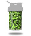 Skin Decal Wrap works with Blender Bottle ProStak 22oz Scattered Skulls Neon Green (BOTTLE NOT INCLUDED)