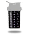 Skin Decal Wrap works with Blender Bottle ProStak 22oz Pastel Butterflies Purple on Black (BOTTLE NOT INCLUDED)