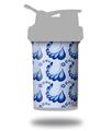 Skin Decal Wrap works with Blender Bottle ProStak 22oz Petals Blue (BOTTLE NOT INCLUDED)