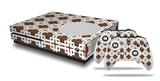 WraptorSkinz Decal Skin Wrap Set works with 2016 and newer XBOX One S Console and 2 Controllers Boxed Chocolate Brown