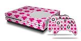 WraptorSkinz Decal Skin Wrap Set works with 2016 and newer XBOX One S Console and 2 Controllers Boxed Fushia Hot Pink