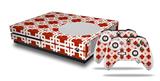 WraptorSkinz Decal Skin Wrap Set works with 2016 and newer XBOX One S Console and 2 Controllers Boxed Red Dark
