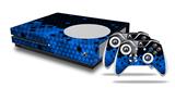 WraptorSkinz Decal Skin Wrap Set works with 2016 and newer XBOX One S Console and 2 Controllers HEX Blue