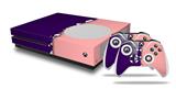 WraptorSkinz Decal Skin Wrap Set works with 2016 and newer XBOX One S Console and 2 Controllers Ripped Colors Purple Pink