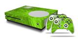 WraptorSkinz Decal Skin Wrap Set works with 2016 and newer XBOX One S Console and 2 Controllers Stardust Green