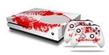 WraptorSkinz Decal Skin Wrap Set works with 2016 and newer XBOX One S Console and 2 Controllers Big Kiss Lips Red on White