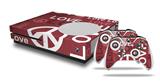 WraptorSkinz Decal Skin Wrap Set works with 2016 and newer XBOX One S Console and 2 Controllers Love and Peace Pink