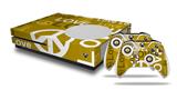 WraptorSkinz Decal Skin Wrap Set works with 2016 and newer XBOX One S Console and 2 Controllers Love and Peace Yellow