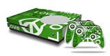 WraptorSkinz Decal Skin Wrap Set works with 2016 and newer XBOX One S Console and 2 Controllers Love and Peace Green