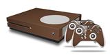 WraptorSkinz Decal Skin Wrap Set works with 2016 and newer XBOX One S Console and 2 Controllers Solids Collection Chocolate Brown
