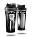Skin Decal Wrap works with Blender Bottle 28oz Brushed USA American Flag I Stand (BOTTLE NOT INCLUDED)