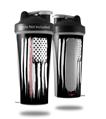 Skin Decal Wrap works with Blender Bottle 28oz Brushed USA American Flag Pink Line (BOTTLE NOT INCLUDED)