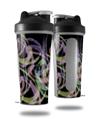 Skin Decal Wrap works with Blender Bottle 28oz Neon Swoosh on Black (BOTTLE NOT INCLUDED)