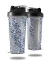 Skin Decal Wrap works with Blender Bottle 28oz Victorian Design Blue (BOTTLE NOT INCLUDED)