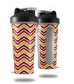 Skin Decal Wrap works with Blender Bottle 28oz Zig Zag Yellow Burgundy Orange (BOTTLE NOT INCLUDED)