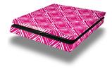 Vinyl Decal Skin Wrap compatible with Sony PlayStation 4 Slim Console Wavey Fushia Hot Pink (PS4 NOT INCLUDED)