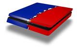 Vinyl Decal Skin Wrap compatible with Sony PlayStation 4 Slim Console Ripped Colors Blue Red (PS4 NOT INCLUDED)