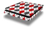 Vinyl Decal Skin Wrap compatible with Sony PlayStation 4 Slim Console Argyle Red and Gray (PS4 NOT INCLUDED)