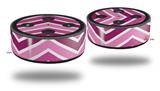 Skin Wrap Decal Set 2 Pack for Amazon Echo Dot 2 - Zig Zag Pinks (2nd Generation ONLY - Echo NOT INCLUDED)