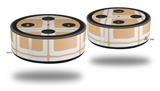Skin Wrap Decal Set 2 Pack for Amazon Echo Dot 2 - Squared Peach (2nd Generation ONLY - Echo NOT INCLUDED)
