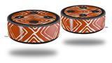 Skin Wrap Decal Set 2 Pack for Amazon Echo Dot 2 - Wavey Burnt Orange (2nd Generation ONLY - Echo NOT INCLUDED)