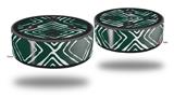 Skin Wrap Decal Set 2 Pack for Amazon Echo Dot 2 - Wavey Hunter Green (2nd Generation ONLY - Echo NOT INCLUDED)
