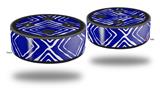 Skin Wrap Decal Set 2 Pack for Amazon Echo Dot 2 - Wavey Royal Blue (2nd Generation ONLY - Echo NOT INCLUDED)