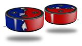 Skin Wrap Decal Set 2 Pack for Amazon Echo Dot 2 - Ripped Colors Blue Red (2nd Generation ONLY - Echo NOT INCLUDED)